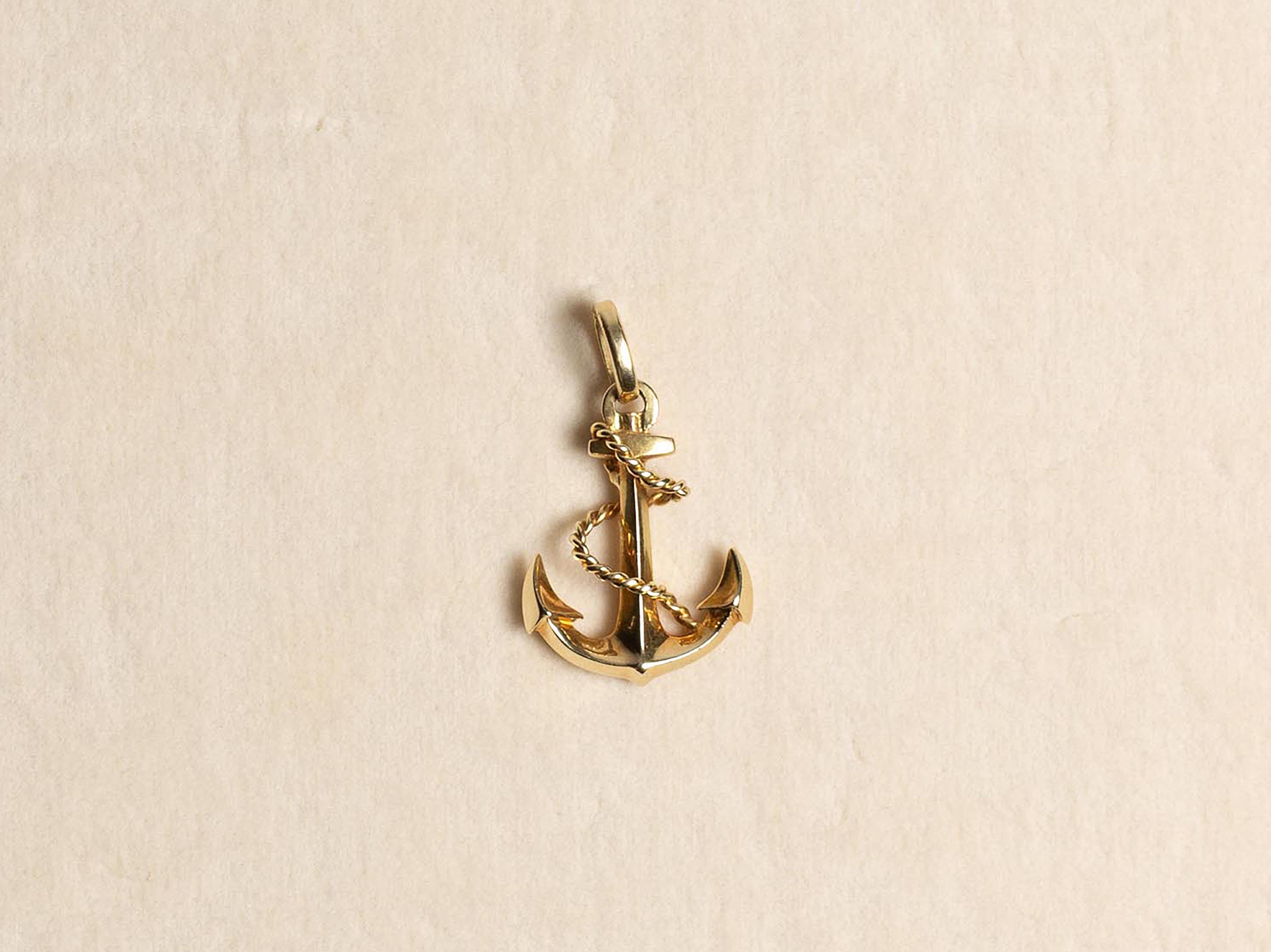 ANCHOR PENDANT IN 18kt GOLD - 3