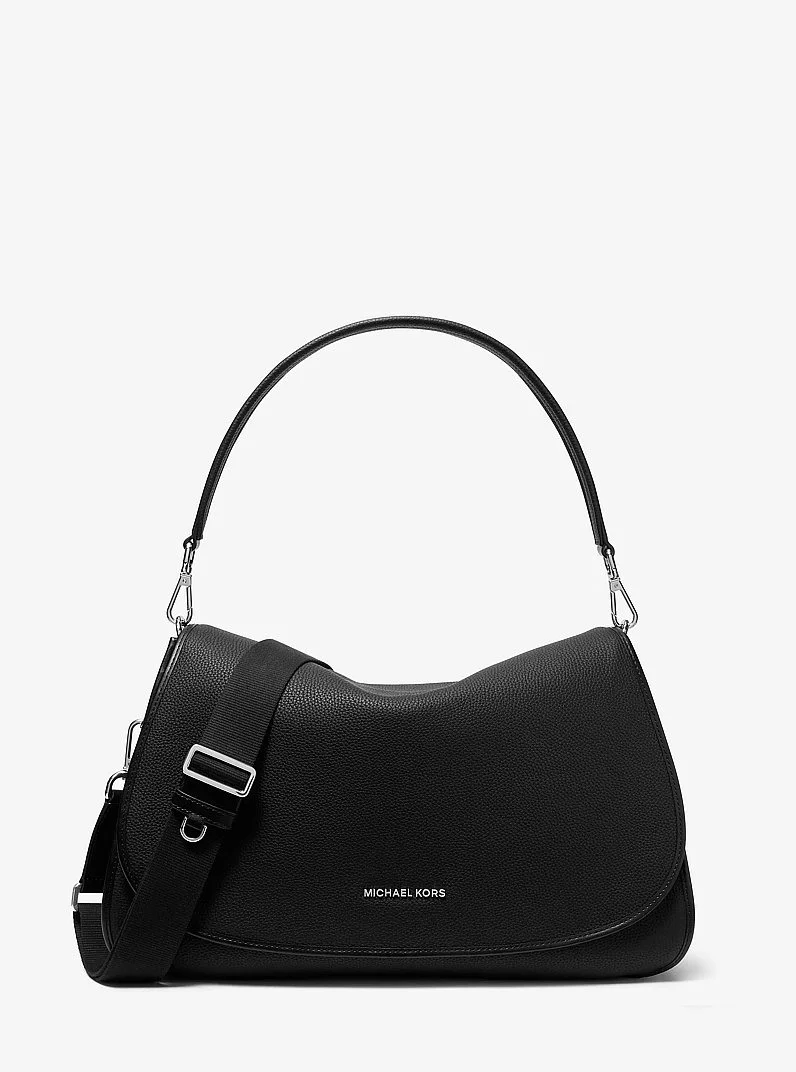 Holmes Extra-Large Pebbled Leather Convertible Messenger Bag - 1