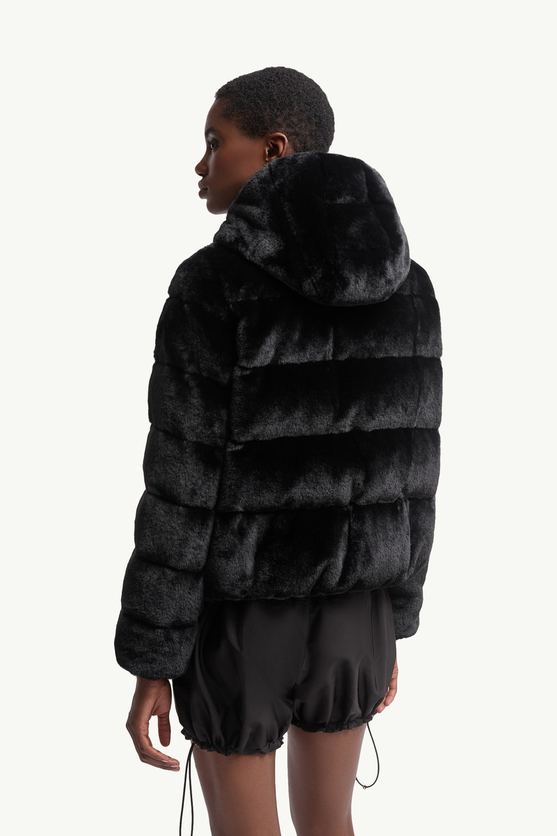 Andronne Sequin-Embroidered Hooded Short Down Jacket 5