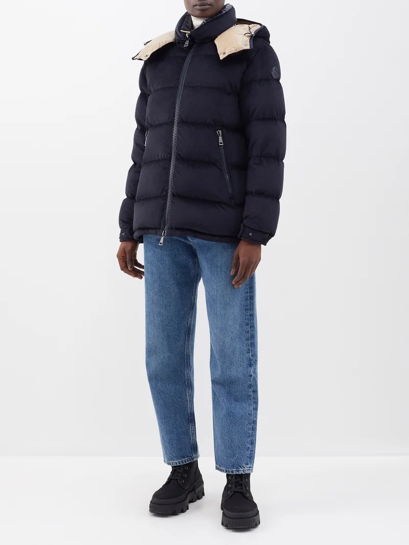 Moncler Holostee quilted velvet down jacket matchesfashion