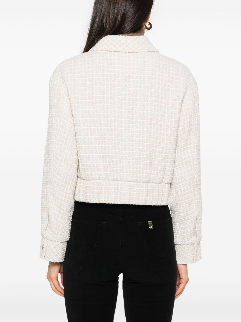 interwoven-design jacket - 4
