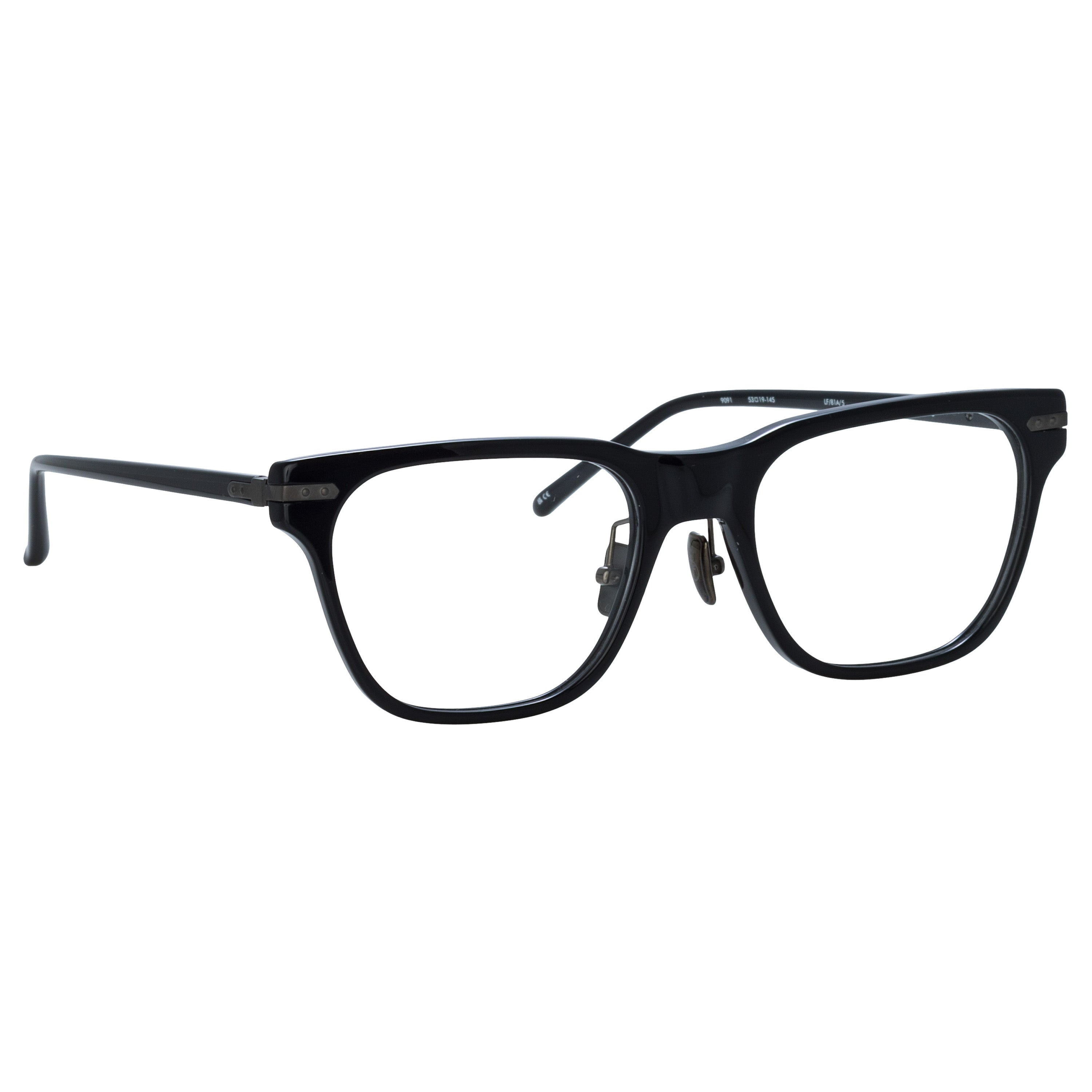 MEN'S COVE OPTICAL D-FRAME IN BLACK AND MATT NICKEL (ASIAN FIT) - 2