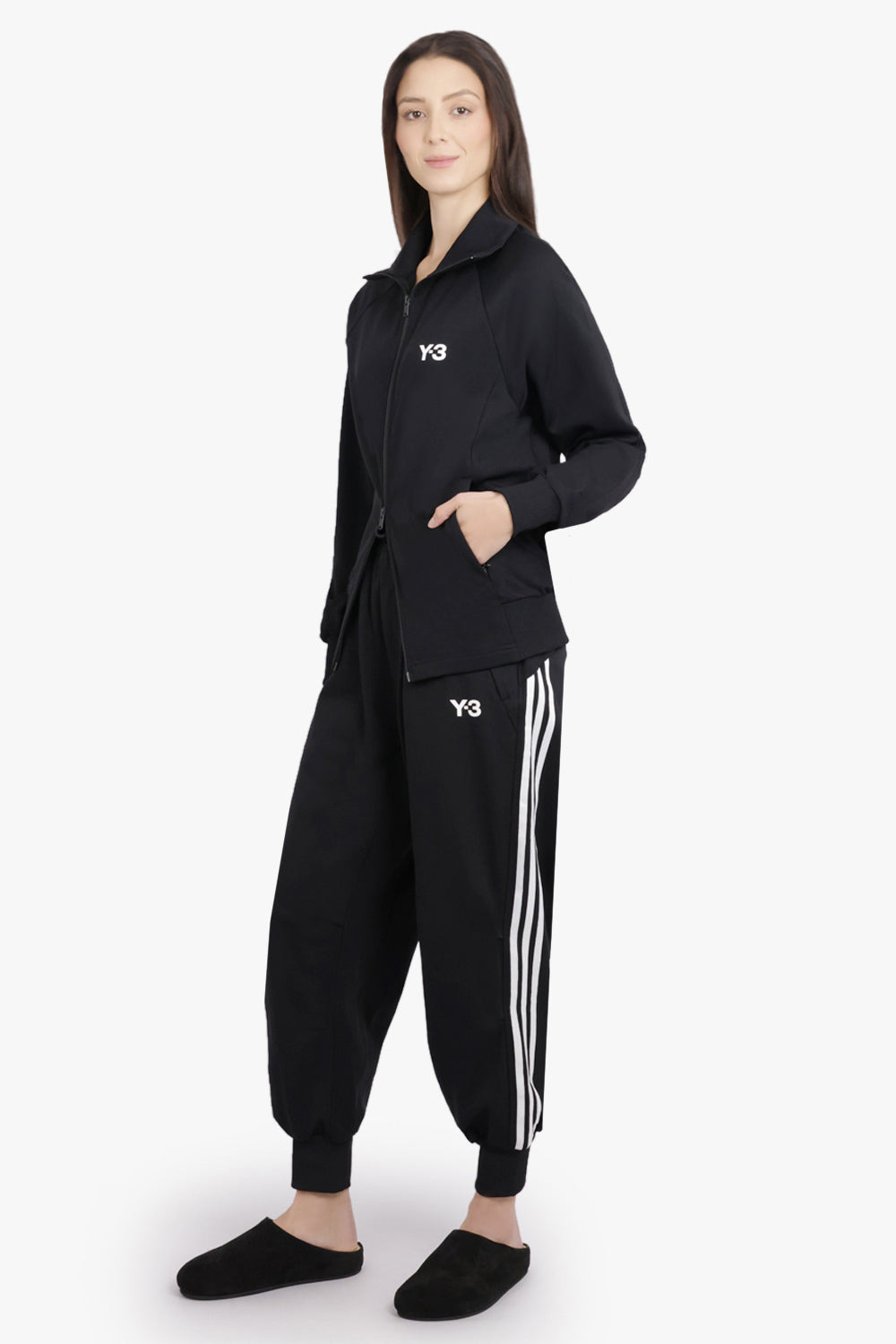 3 STRIPES CUFFED TRACK PANT | BLACK/WHITE - 6