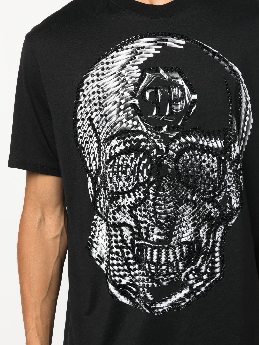 skull-print round-neck T-shirt - 5