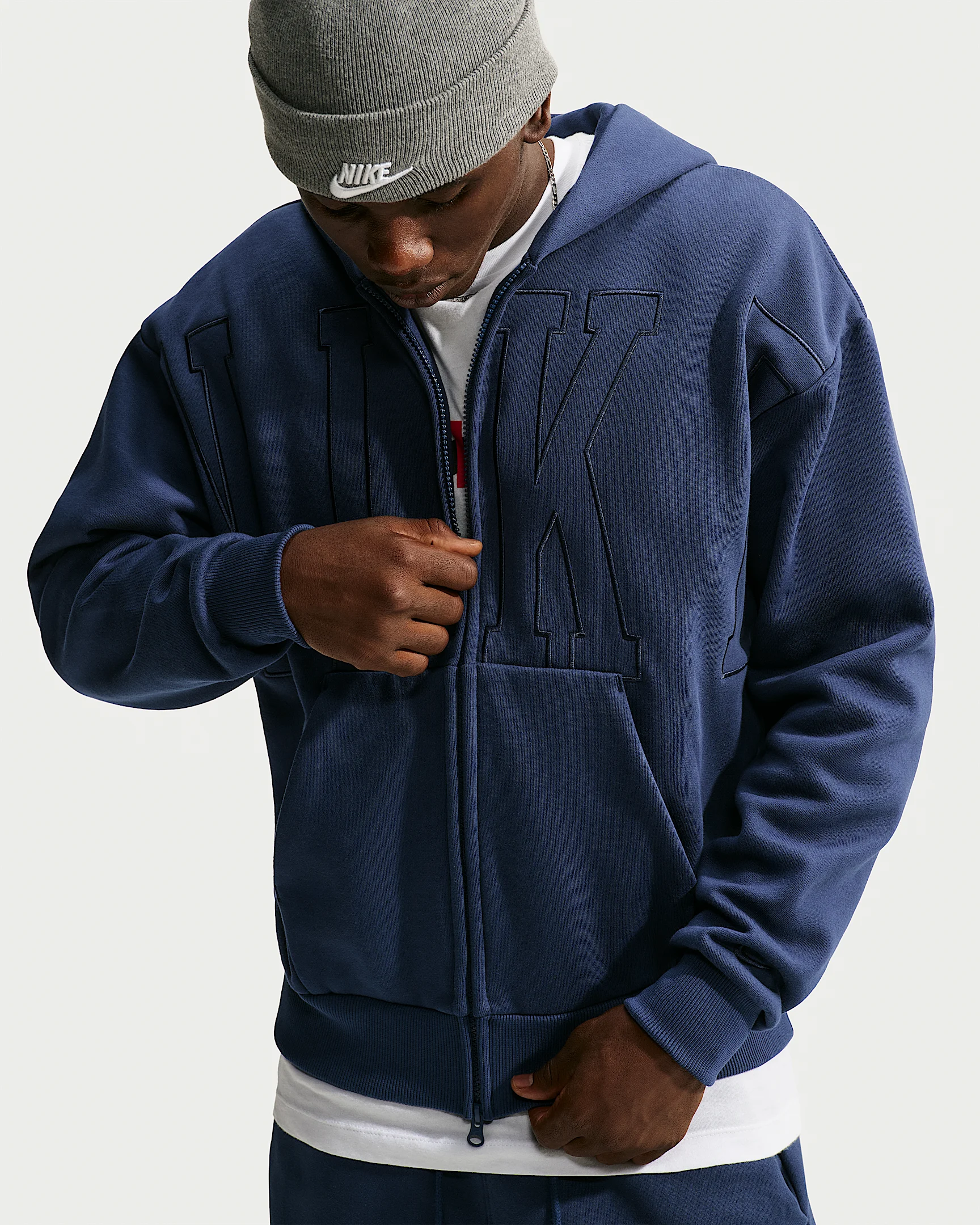 Nike Solo Fleece Men's Loose Full-Zip Hoodie - 1