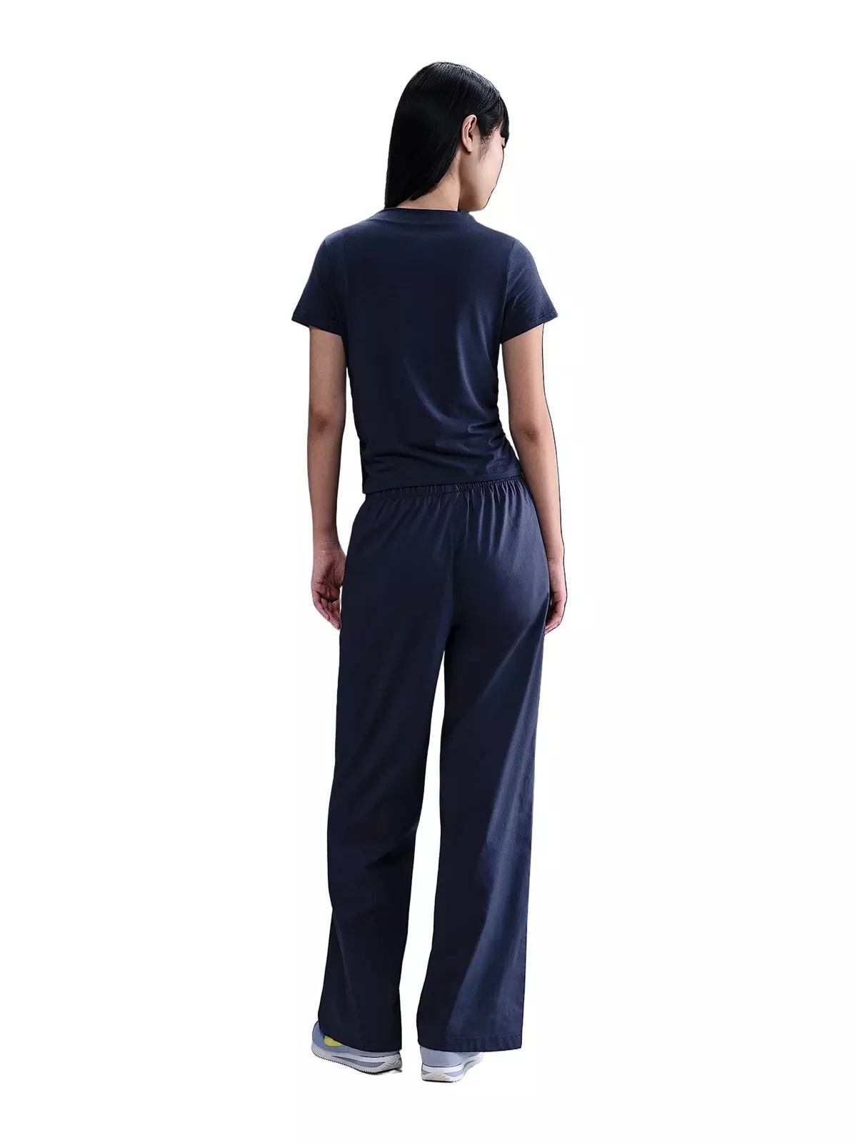 Women's Sportswear Chill Knit Tight Short-Sleeve Mock-Neck Top -Navy - 5