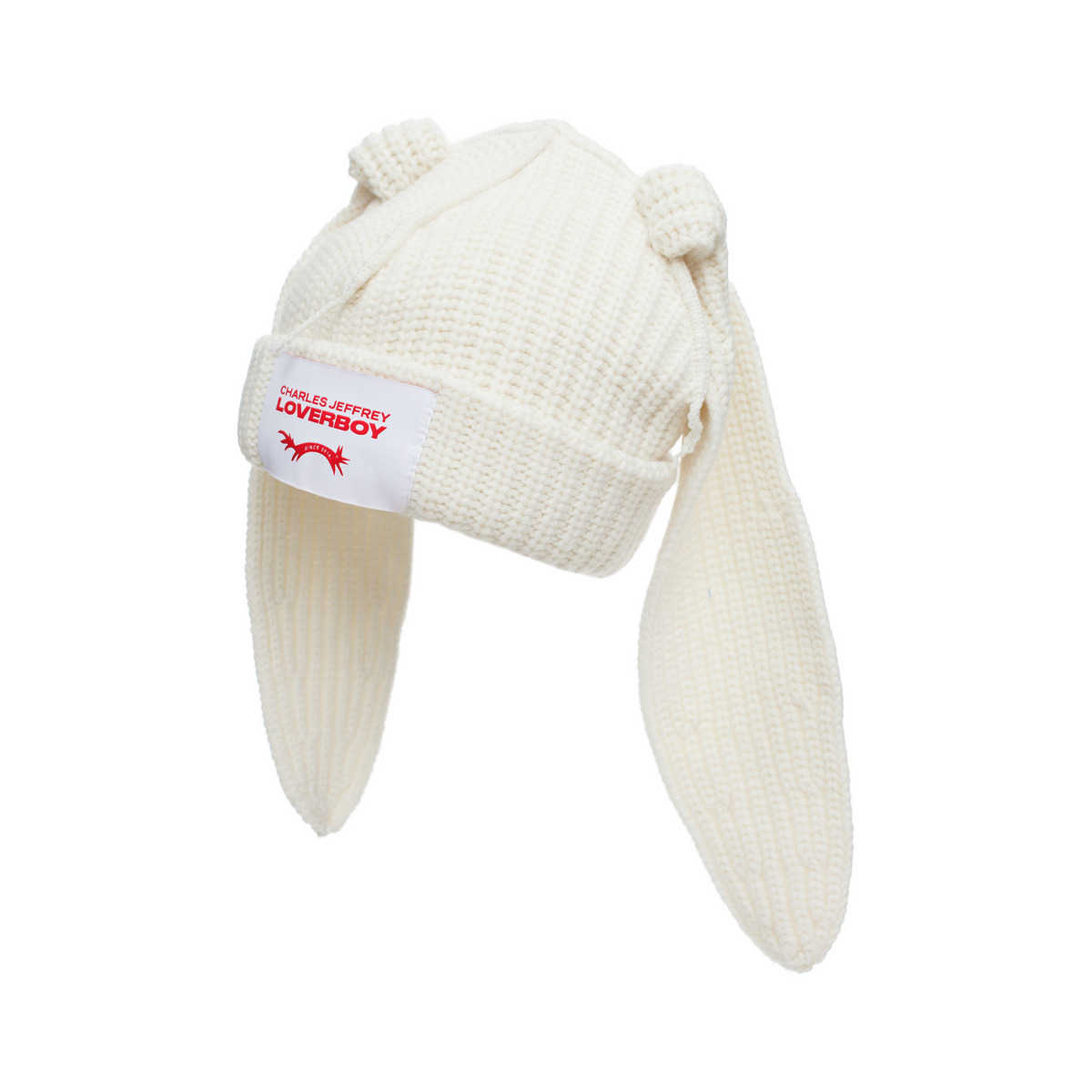 FLOPPY RABBIT BEANIE (ECRU) - 1