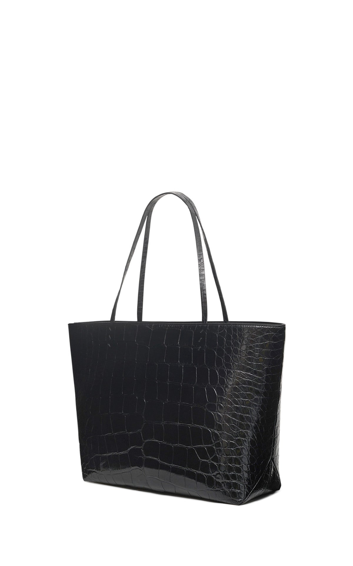 Croco Tote Bag in Black Crocodile Leather - 4