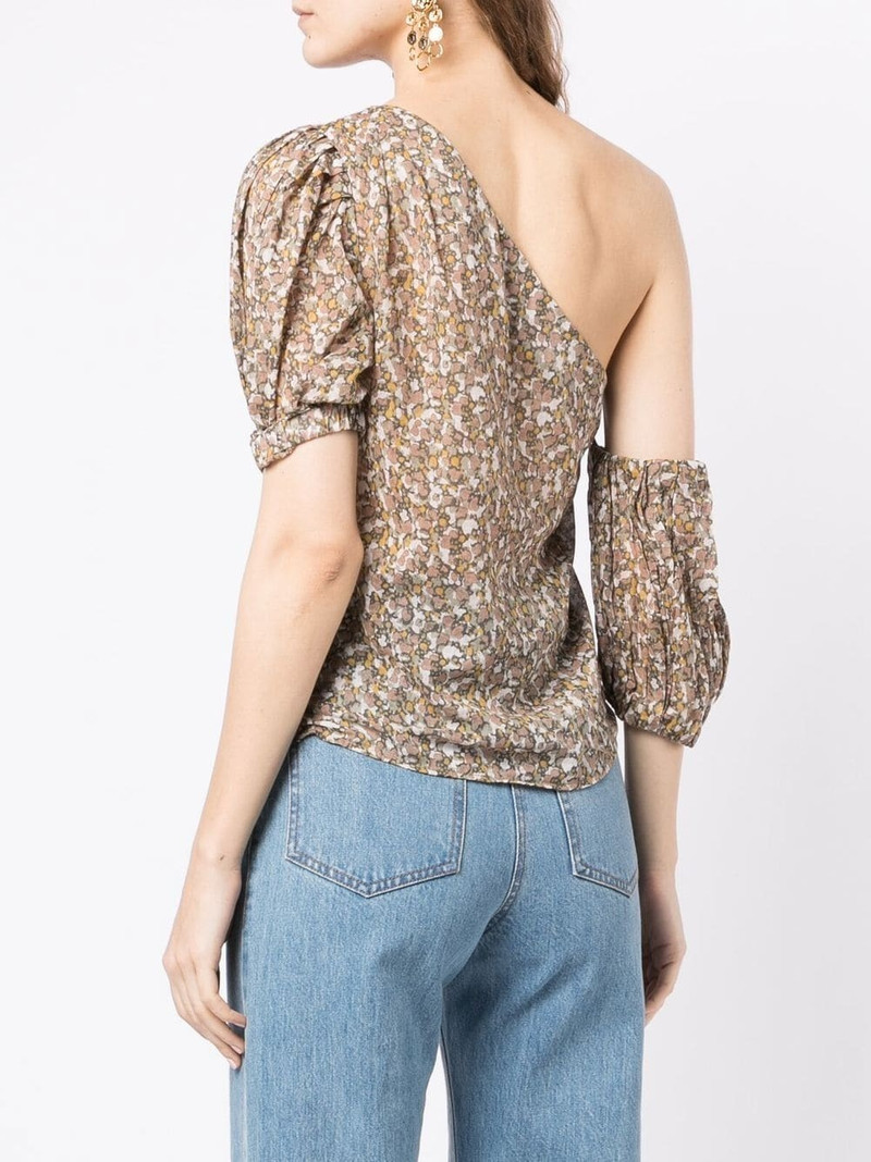 asymmetric floral-print blouse 4