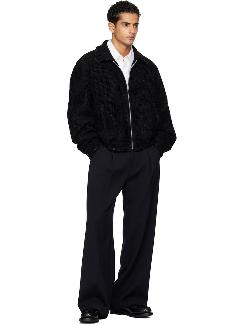 Wooyoungmi Navy Folding Wide Trousers outlook