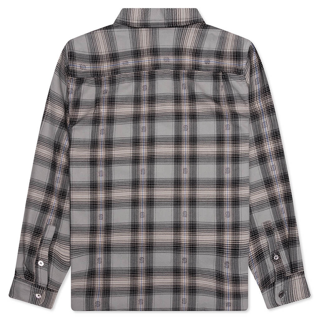 MOTIF PLAID SHIRT - GREY - 2