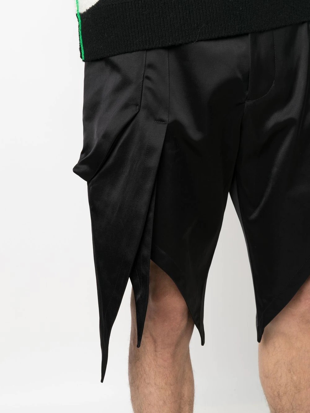 asymmetric knee-length shorts - 5