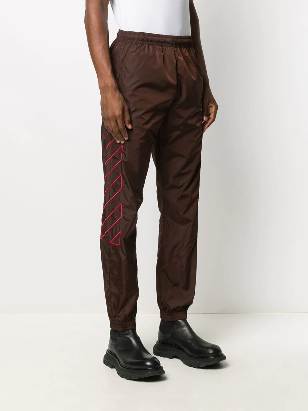 Diagonals embroidered track pants - 3