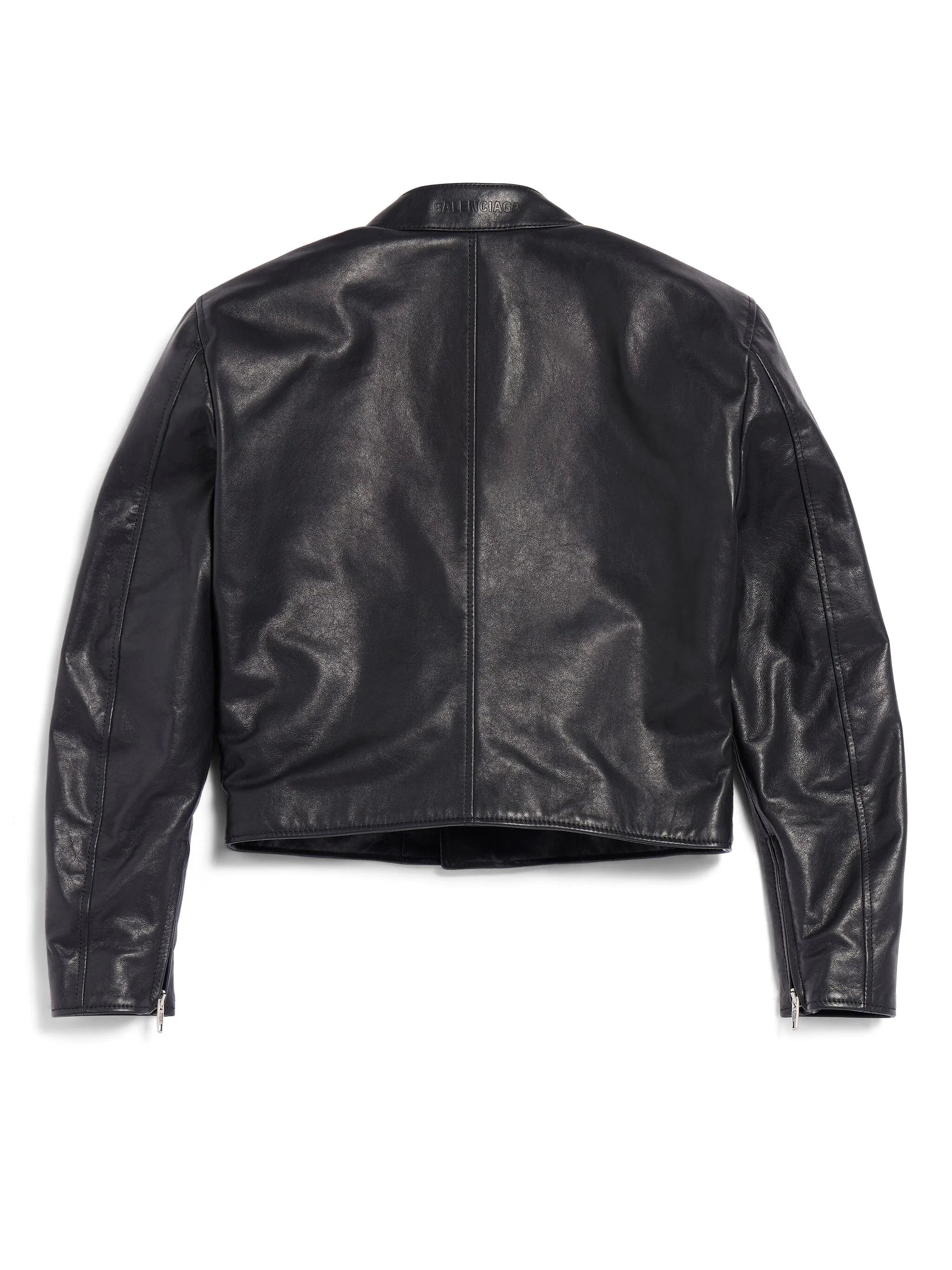 Racer Zipped Leather Jacket - 2