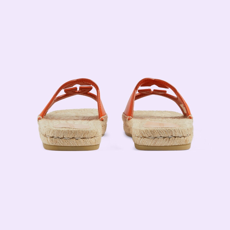 GUCCI Women's Interlocking G cut out slide sandals outlook