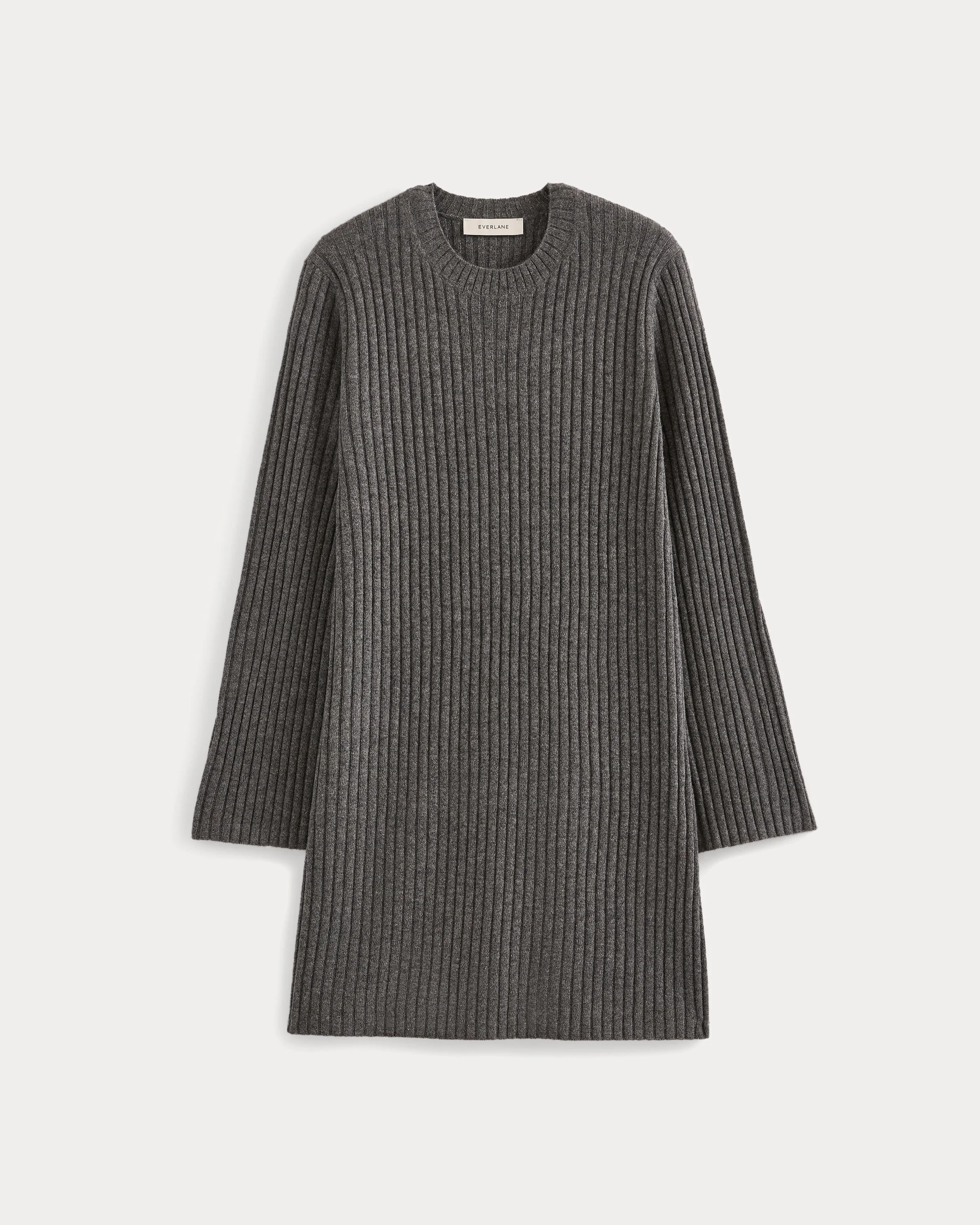 CASHMERE LONG-SLEEVE MINI DRESS - 1