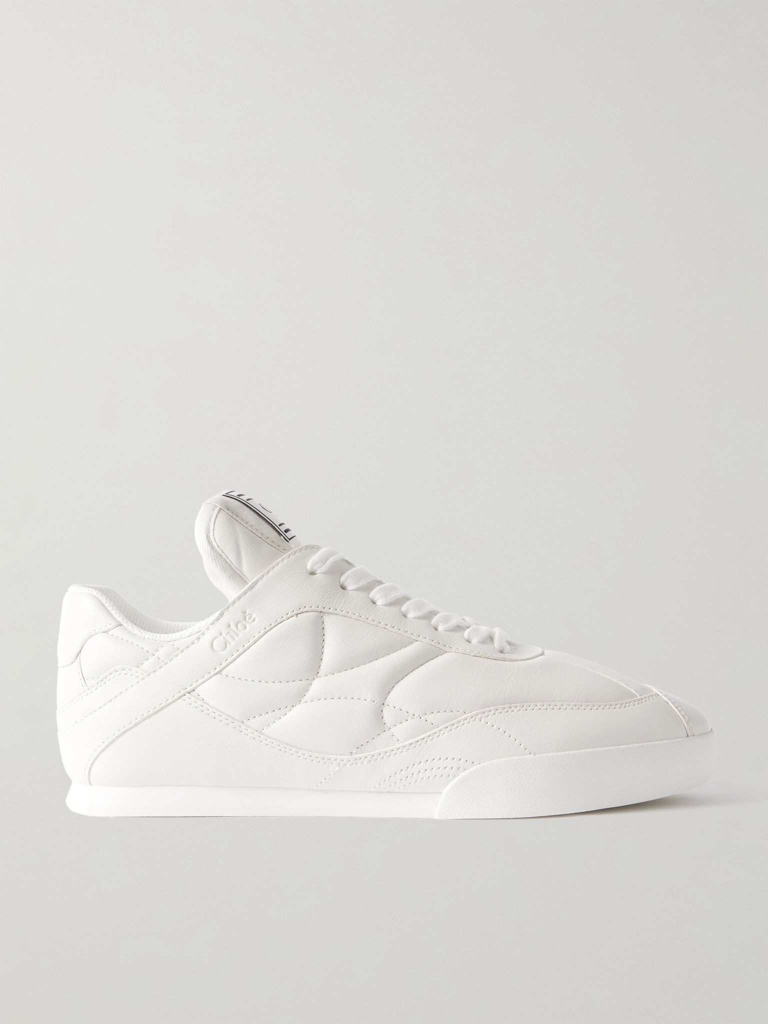 Kick quilted-leather sneakers White - 1
