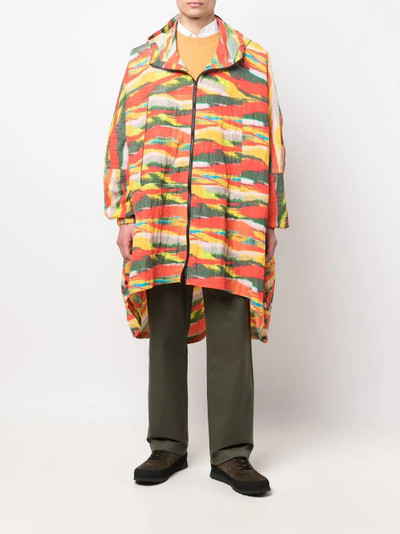 Mackintosh MIST camouflage-print cape outlook