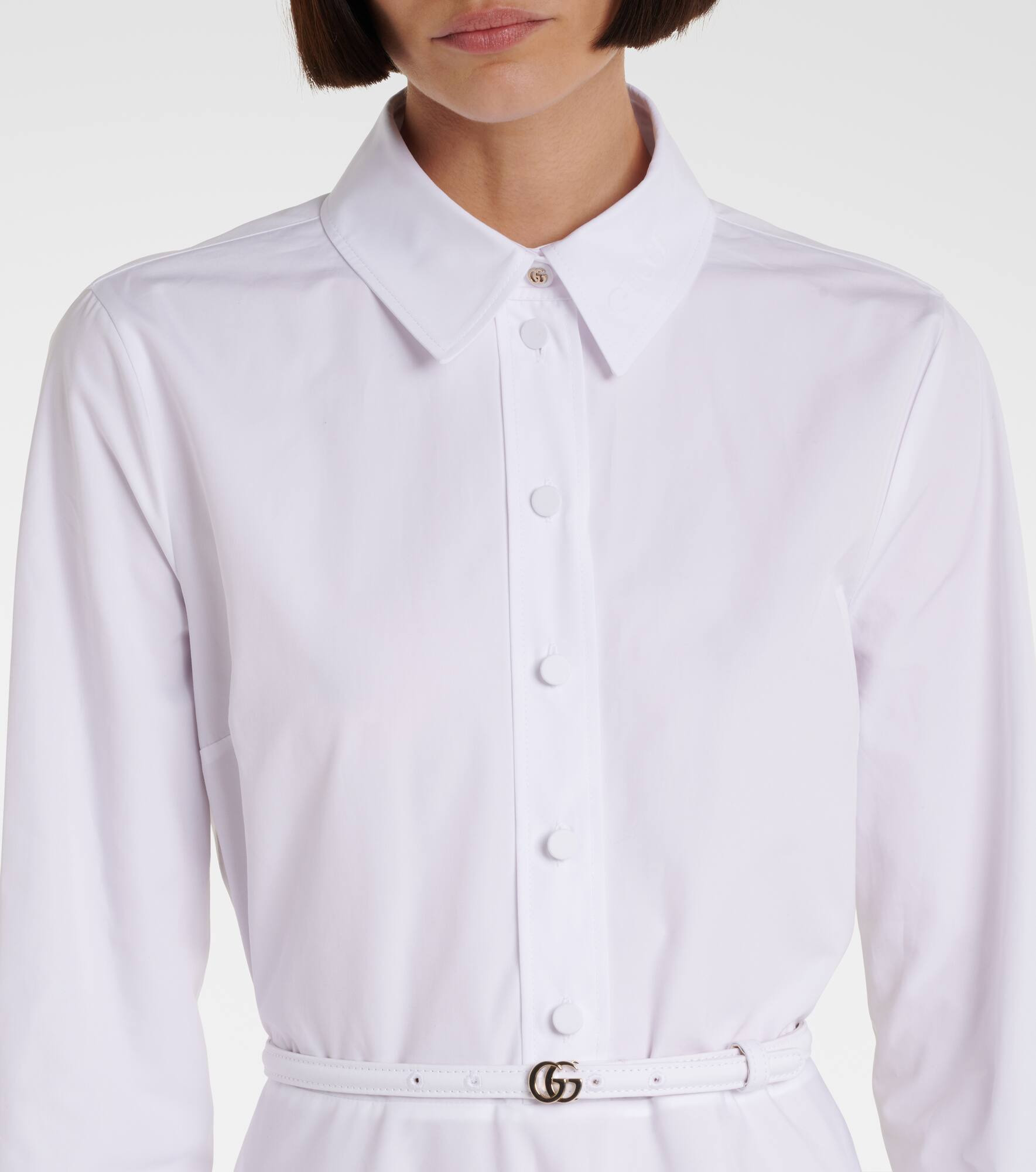 Cotton poplin midi dress - 4