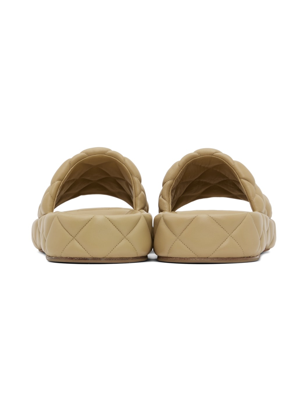 Beige Padded Sandals - 2