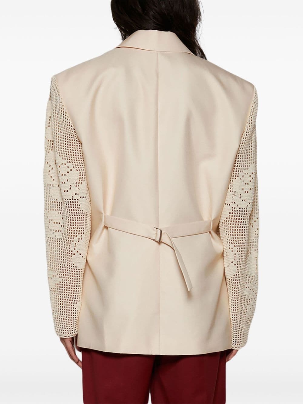 crochet lace blazer - 5