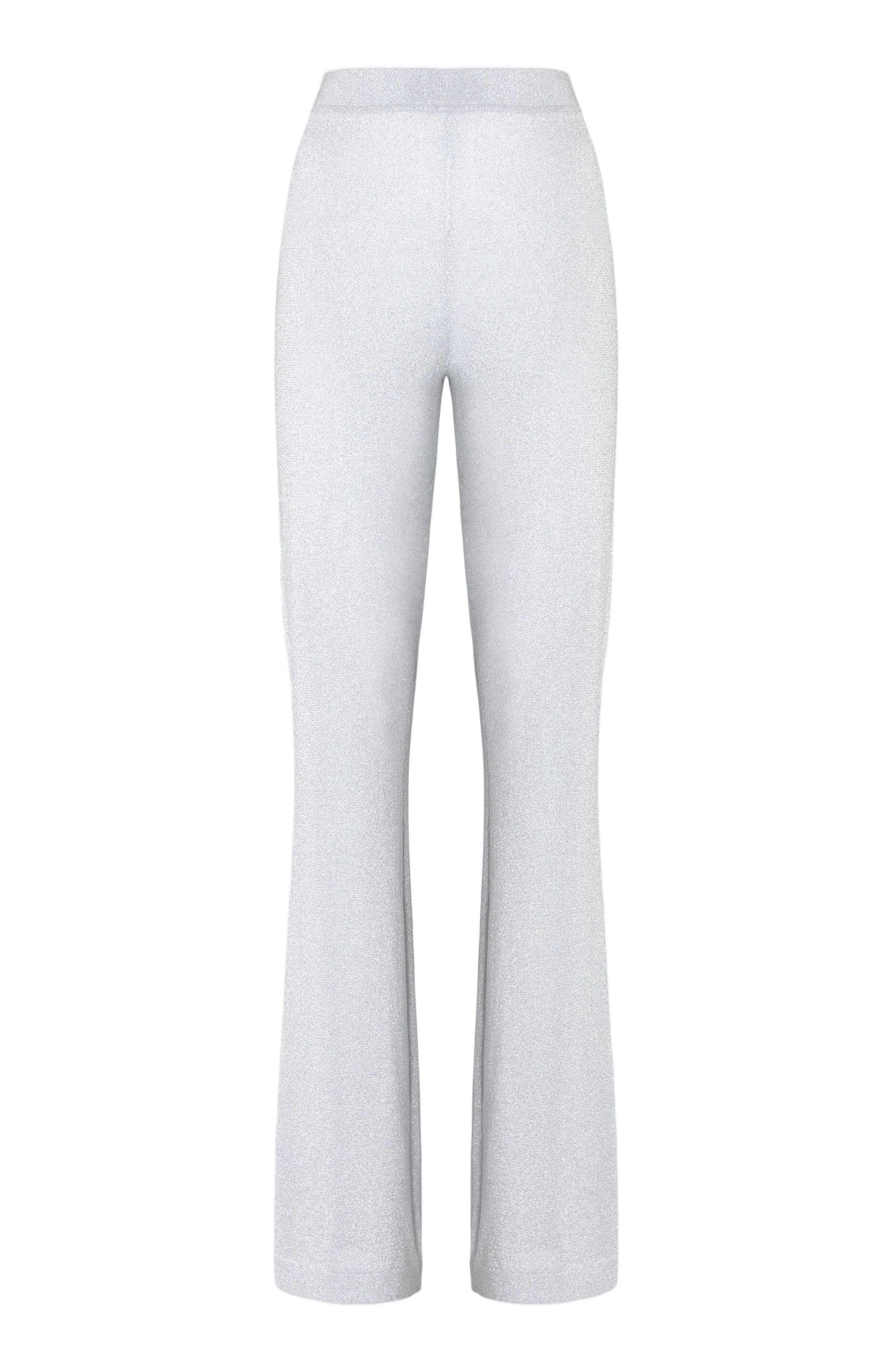 Missoni Straight Trousers In Lamé Viscose in Silver at Nordstrom - 2