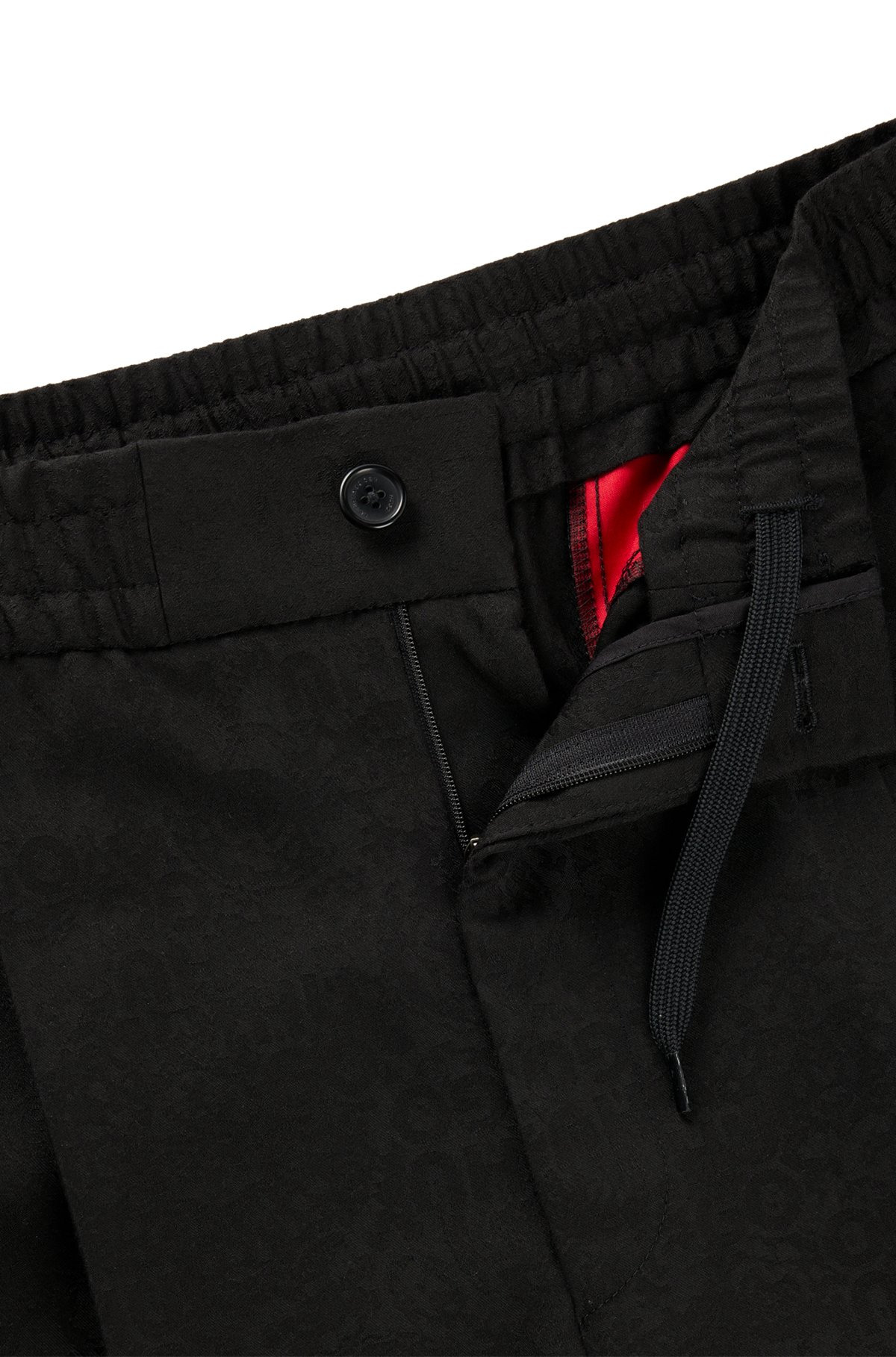 HUGO X LES BENJAMINS MODERN-FIT TROUSERS IN PATTERNED JACQUARD - 6