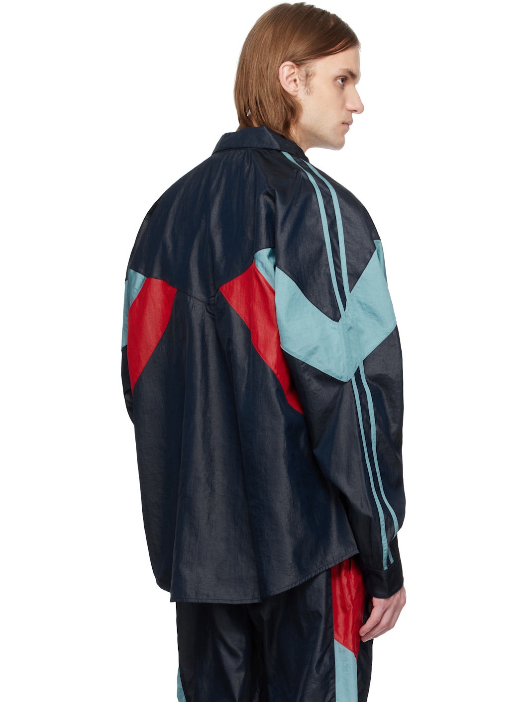 Navy Shirt Track Jacket - 3