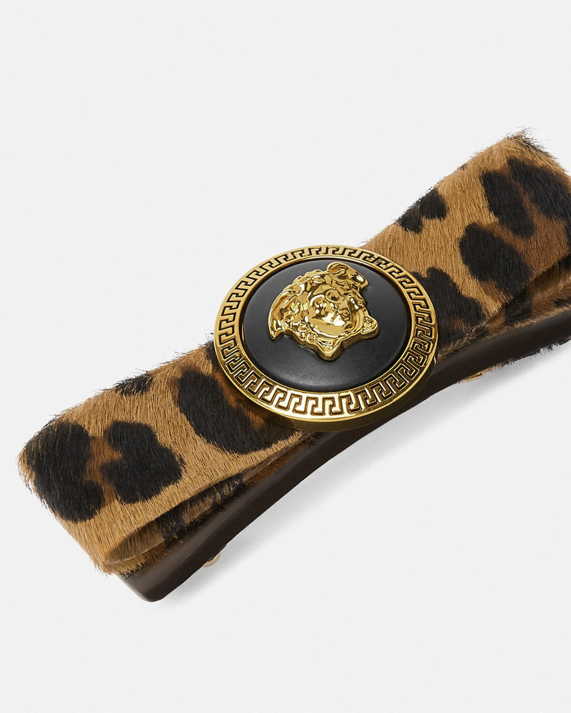 VERSACE Gianni Ribbon Leopard Hair Clip outlook