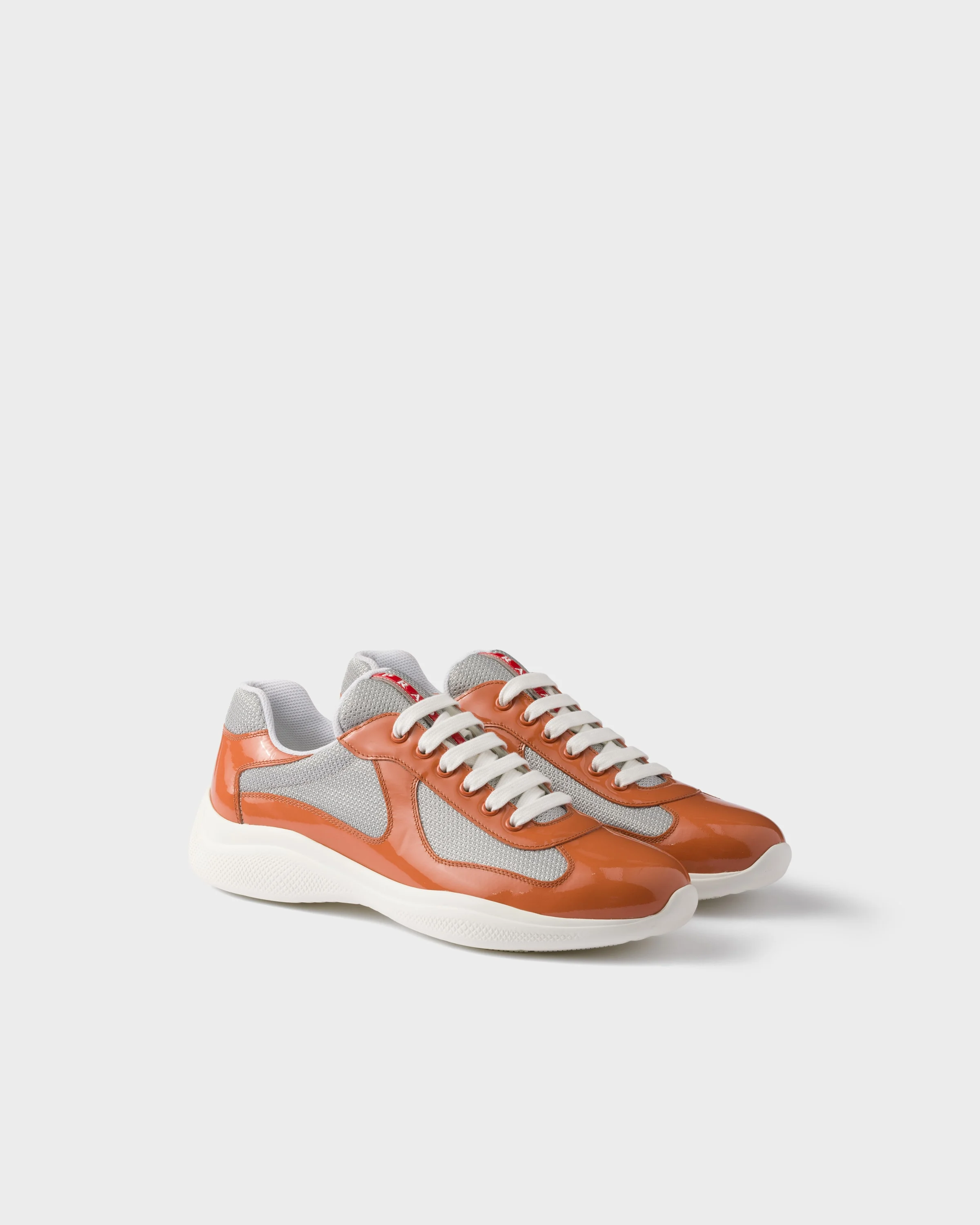 Patent leather and technical fabric Prada America's Cup sneakers - 1