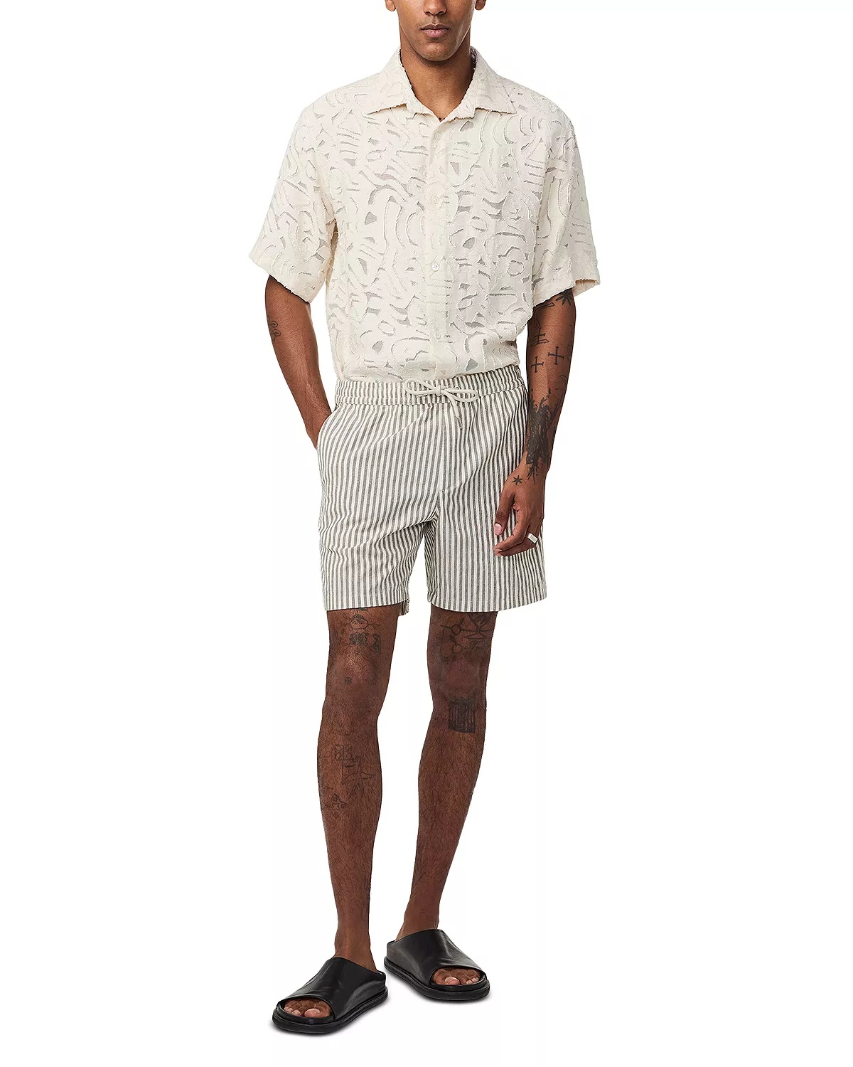 Gregor Striped Drawstring Shorts - 3