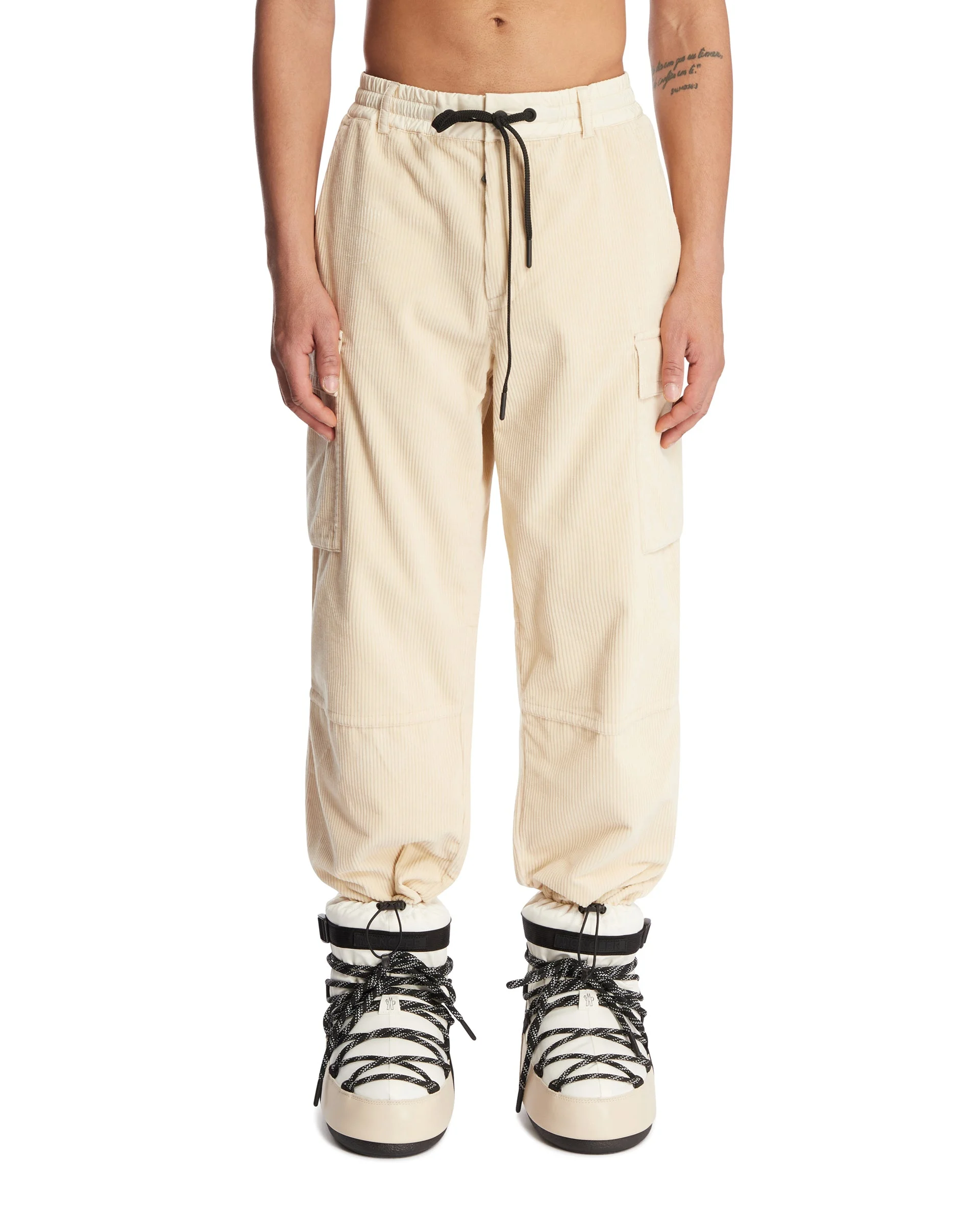 Ivory Corduroy Joggers - 1
