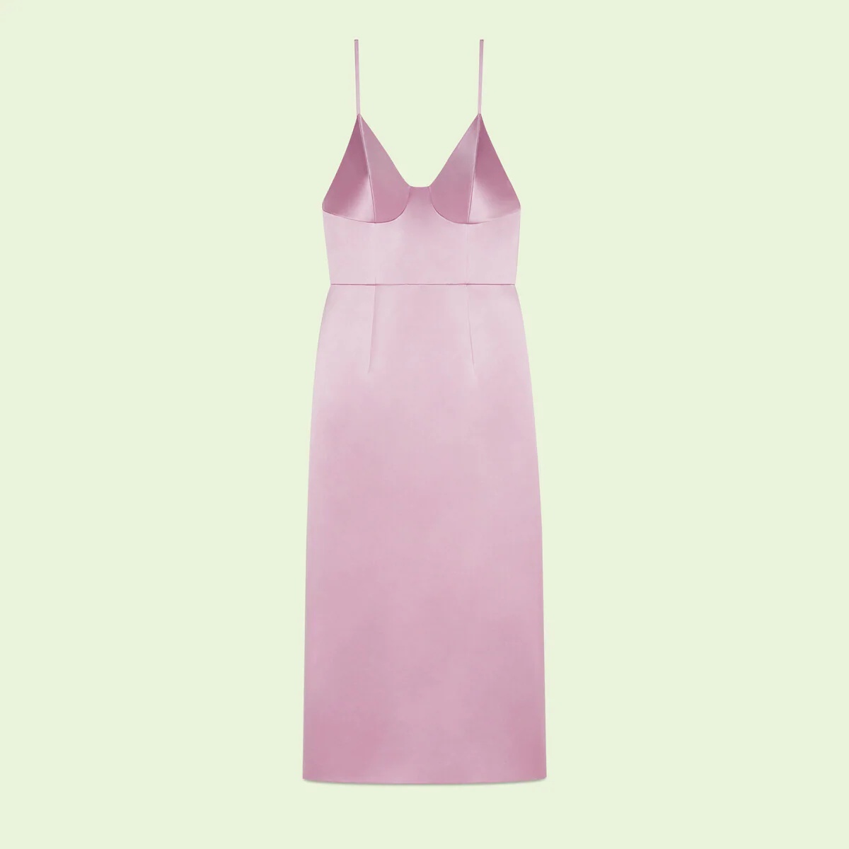 Silk duchesse midi-length dress - 1