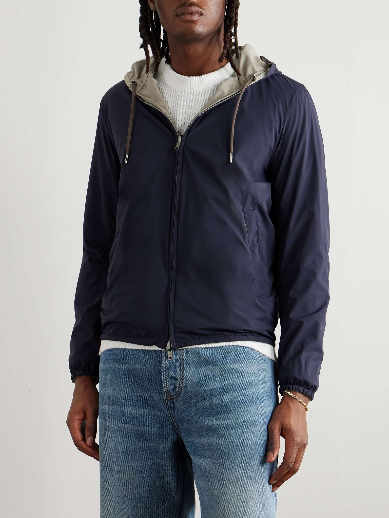 Reversible Virgin Wool and Silk-Blend and Shell Hooded Jacket - 3