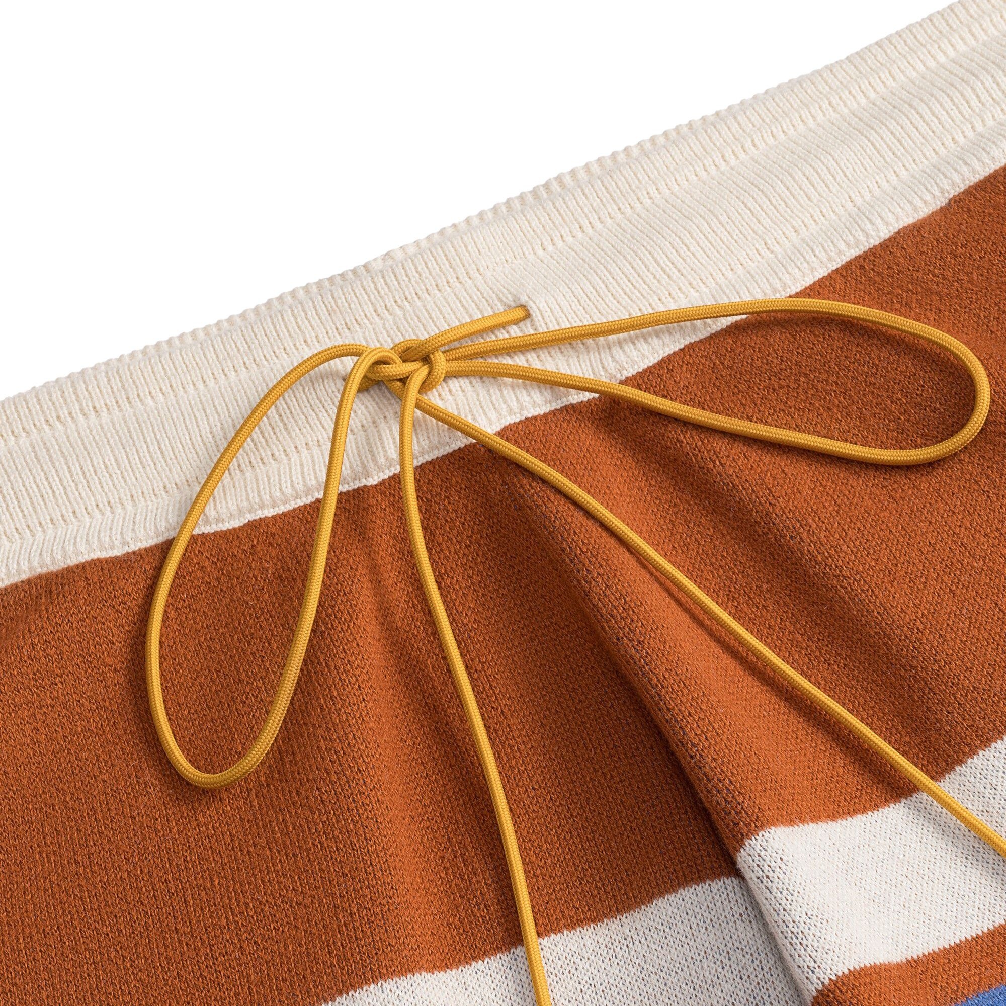 Rhude Pravil Racing Knit Short 'Brick/Cream/Blue' - 3