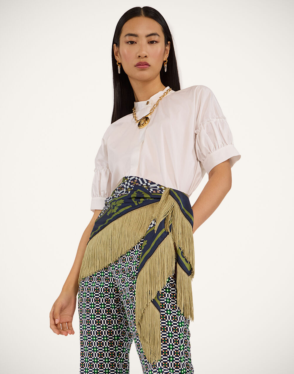 Reversible Fringe Carré Scarf - 3