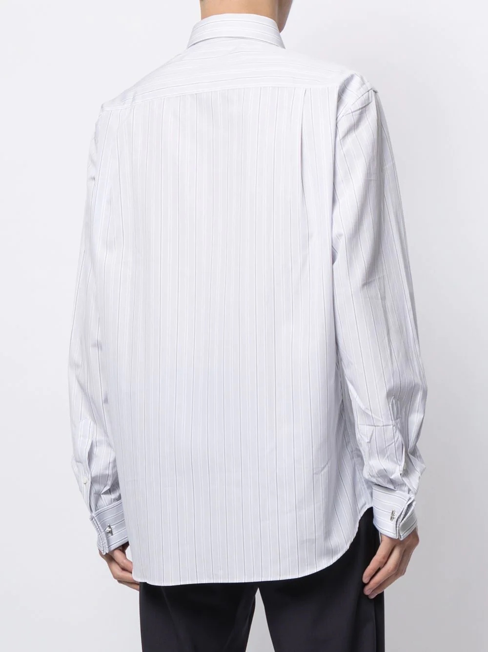 vertical-stripe cotton shirt - 4