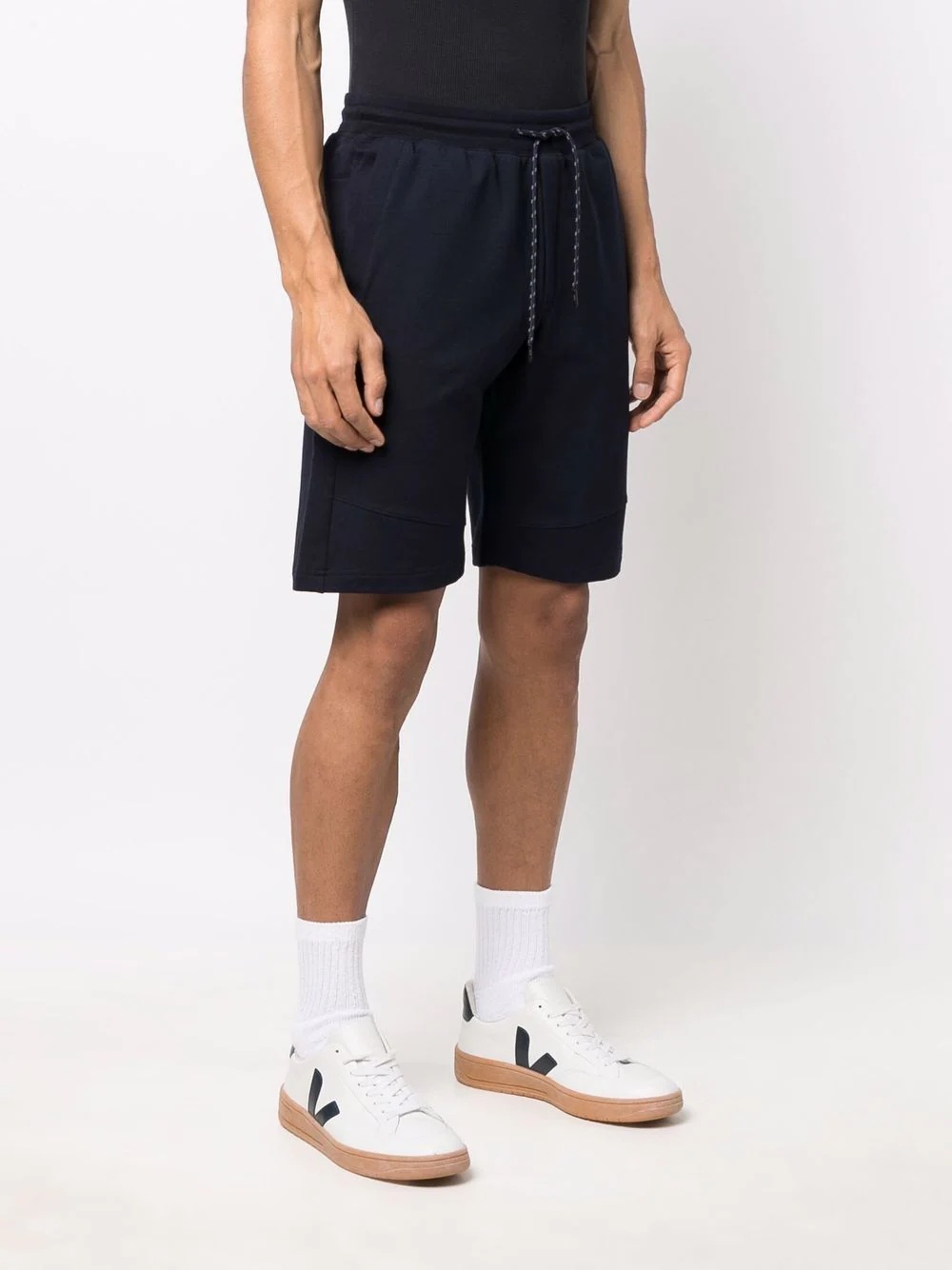 logo-print cotton track shorts - 3