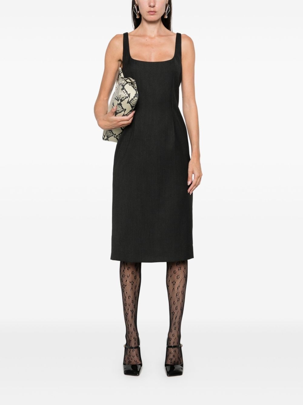 virgin wool midi dress - 2