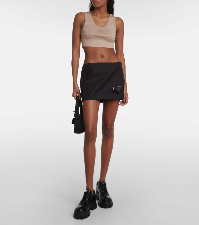 Prada Logo cotton jersey tank top outlook