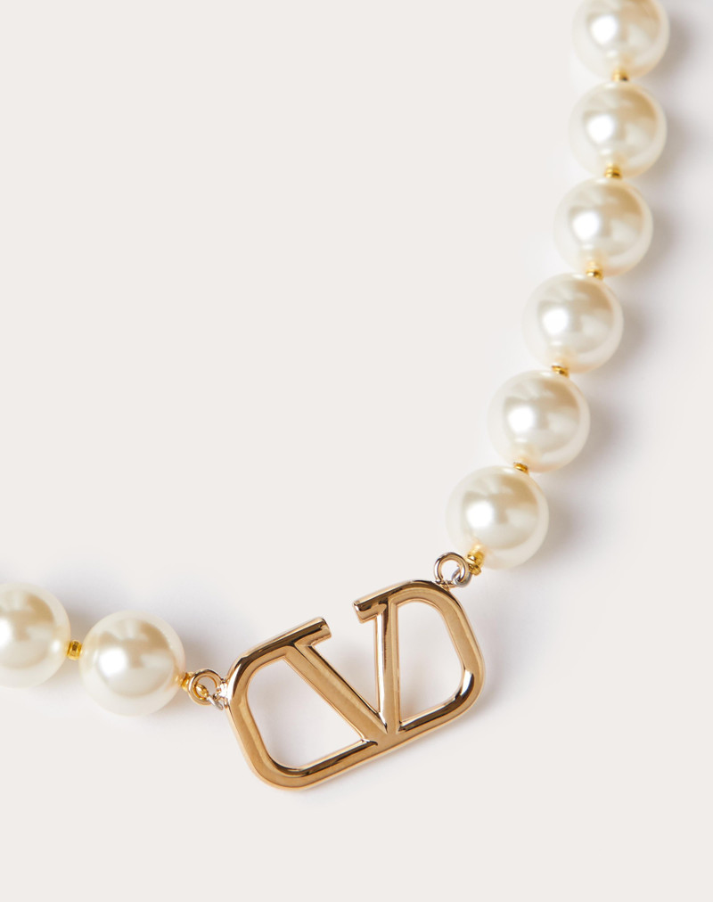 Valentino VLOGO SIGNATURE METAL CHOKER WITH SWAROVSKI® PEARLS outlook