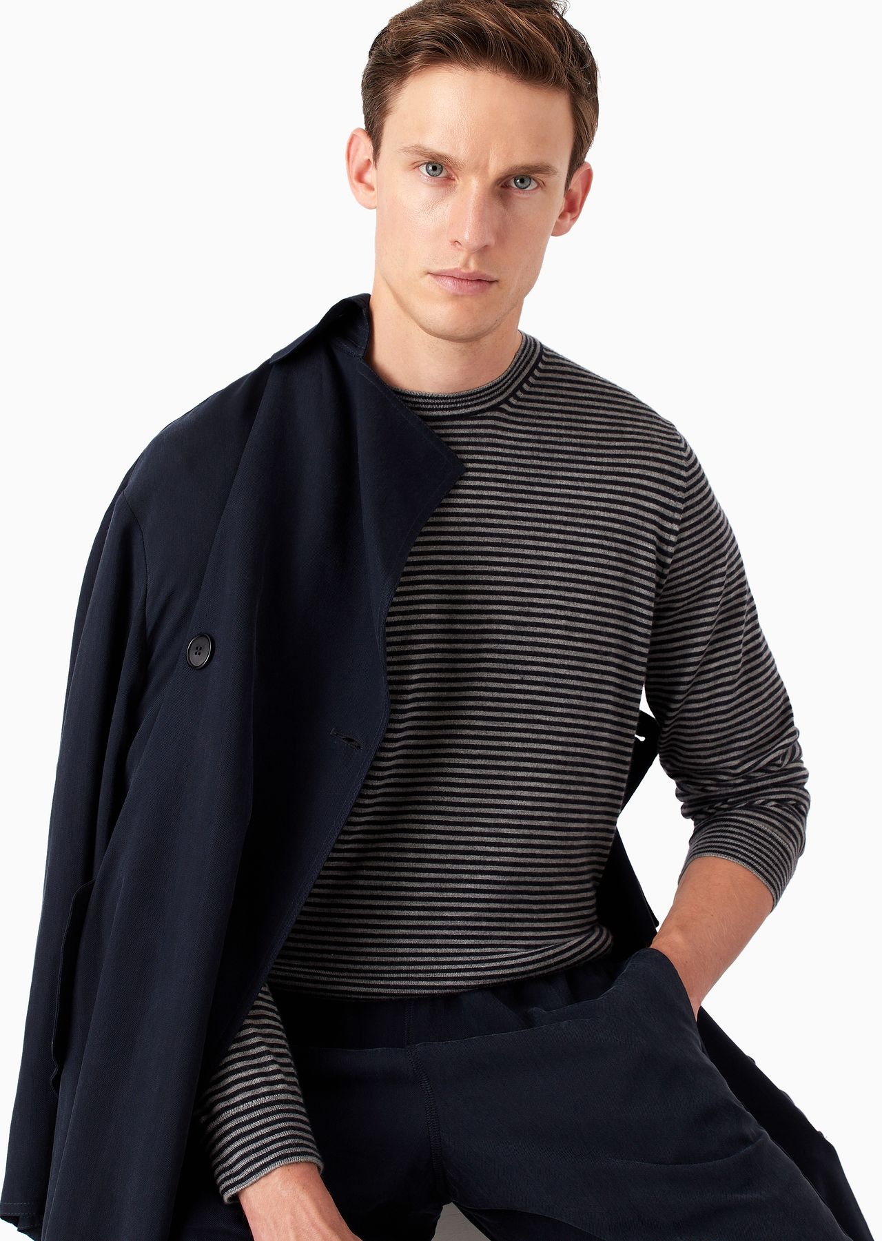 Icon striped cashmere crew-neck jumper - 5