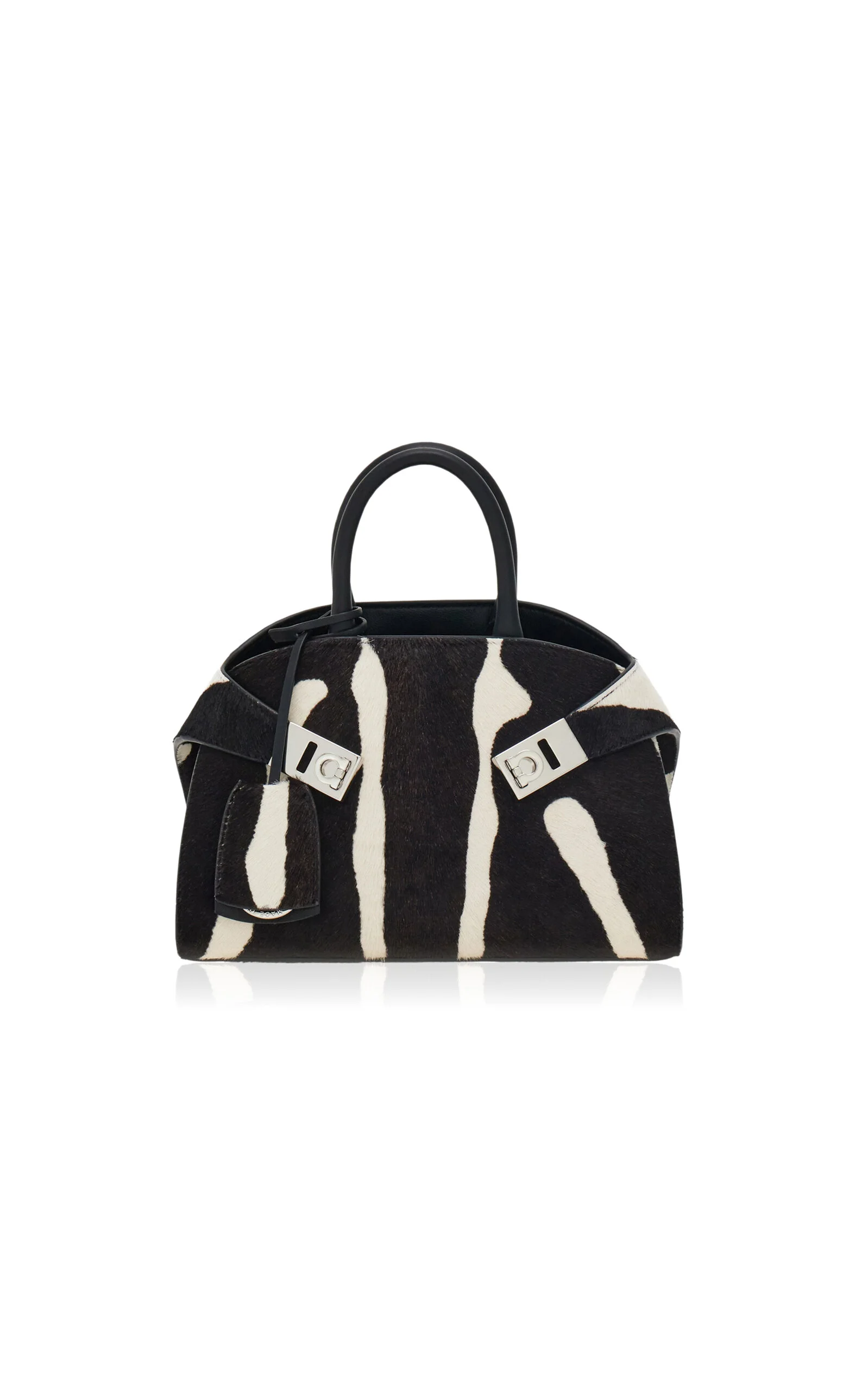Hug Mini Calf Hair Bag black/white - 1