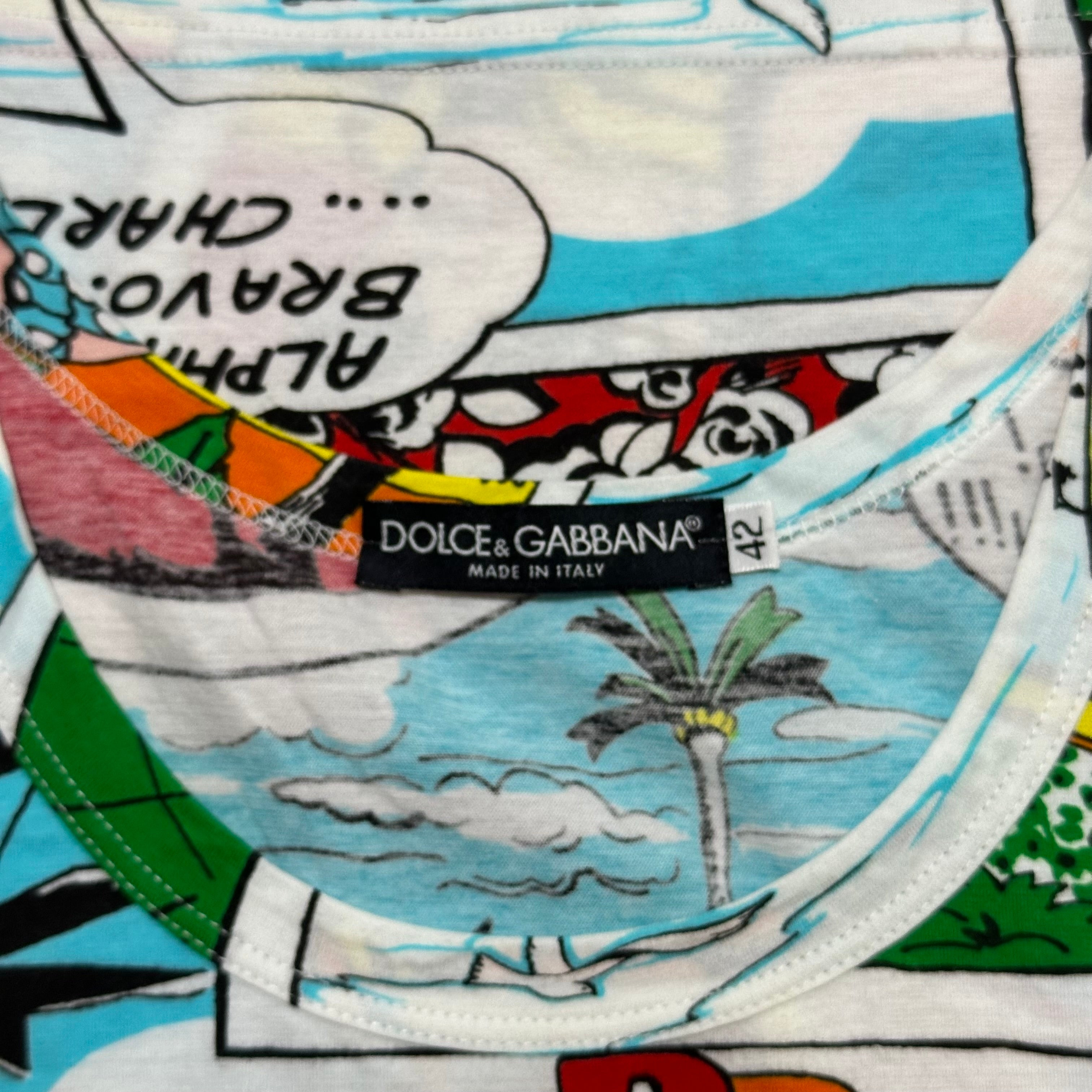 DOLCE&GABBANA Spring Summer 2004 Comic Print Tank Top - 5
