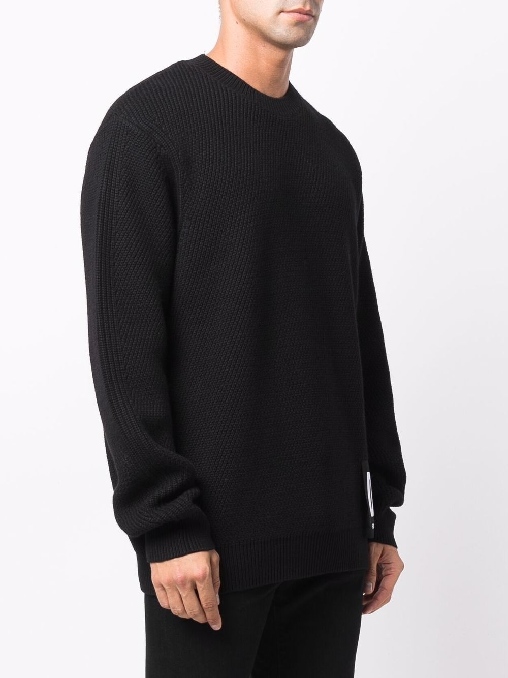 logo-print crew neck sweater - 3