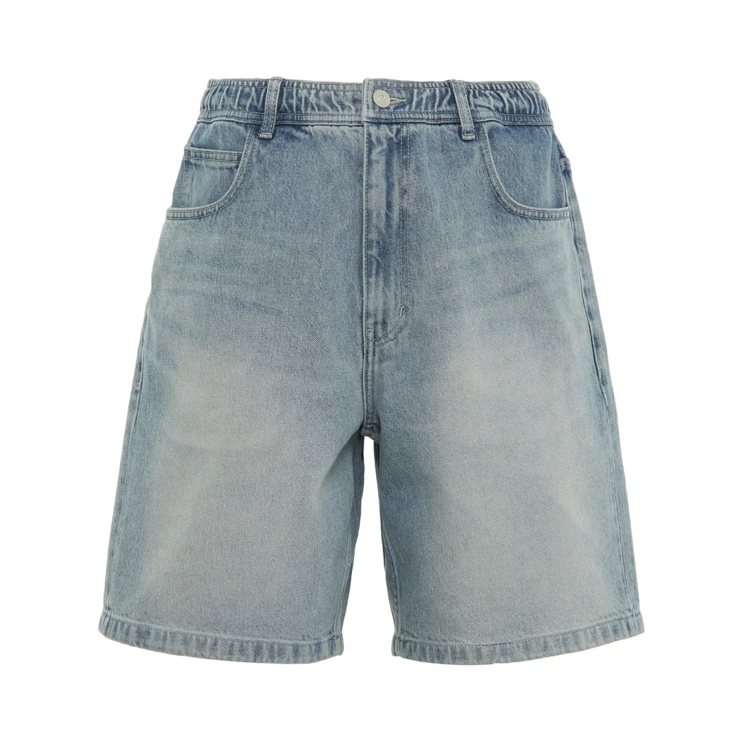 Light Wash Denim Shorts - 1