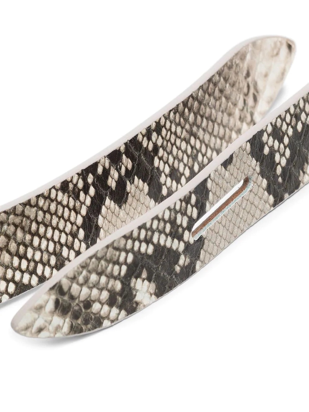 python-print leather belt - 3