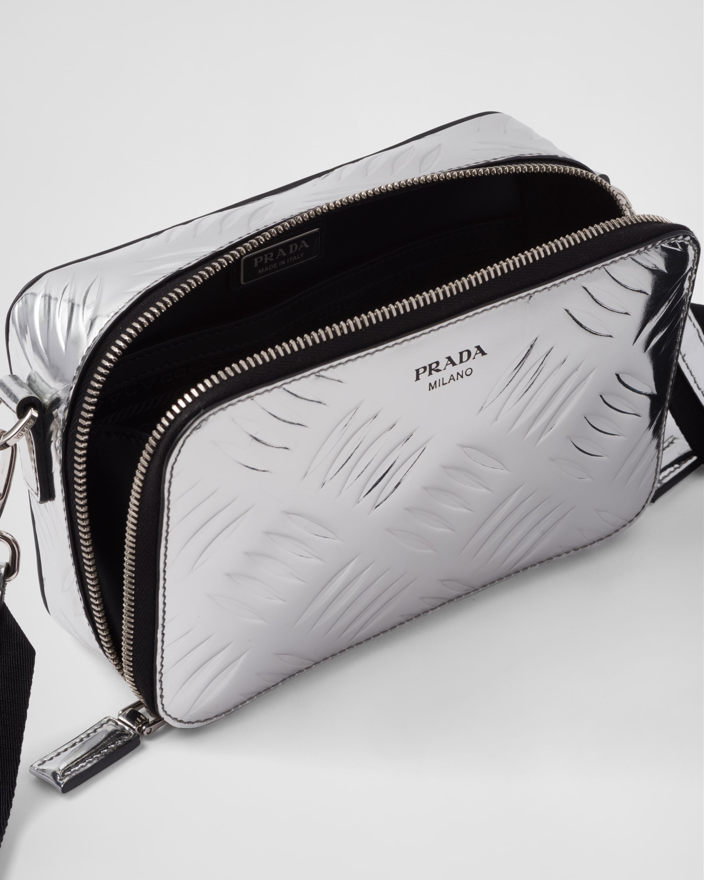 Prada Brique brushed leather bag with embossed motif - 5