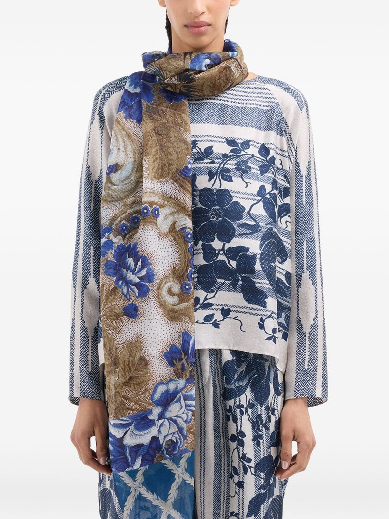 Hawnbci floral-print scarf 4
