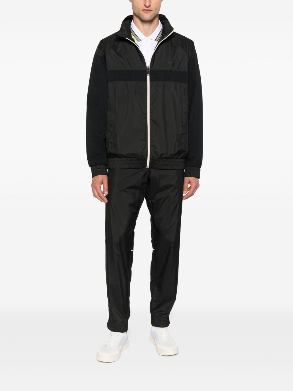 panelled zip-fastening trousers - 2